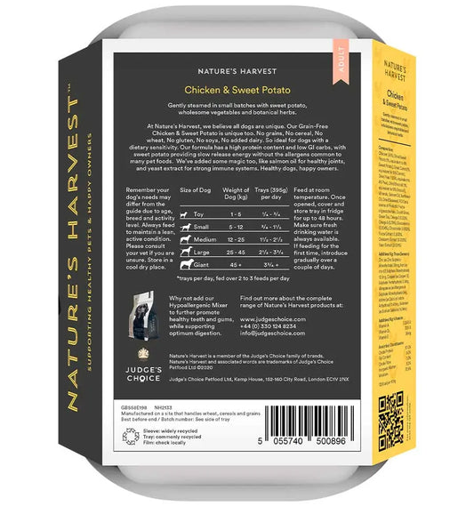 Nature’s Harvest Wet Food Grain Free Chicken & Sweet Potato - Adult