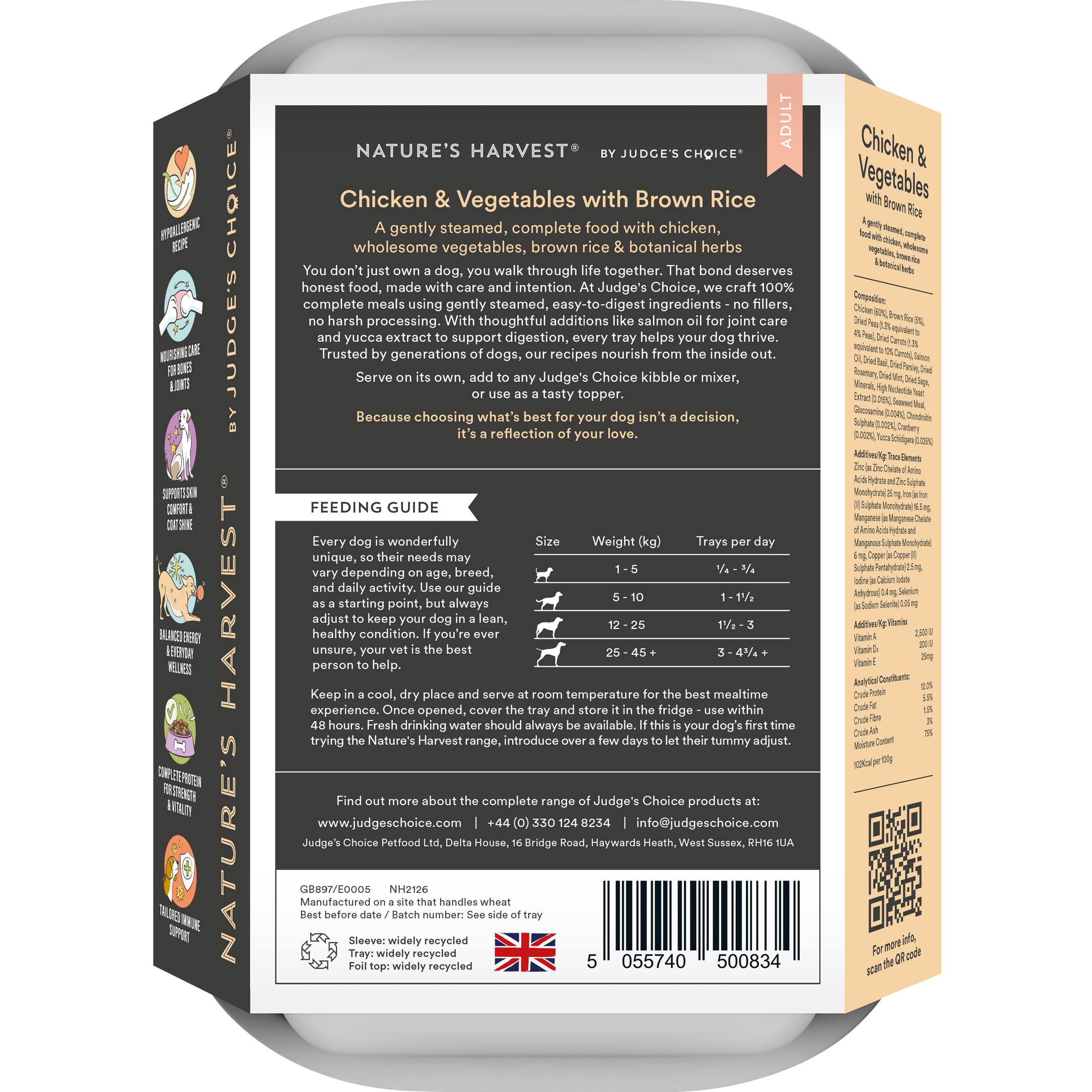 Nature’s Harvest Wet Food Chicken & Veg with Brown Rice - Adult