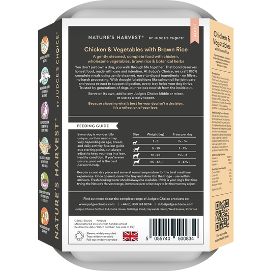 Nature’s Harvest Wet Food Chicken & Veg with Brown Rice - Adult