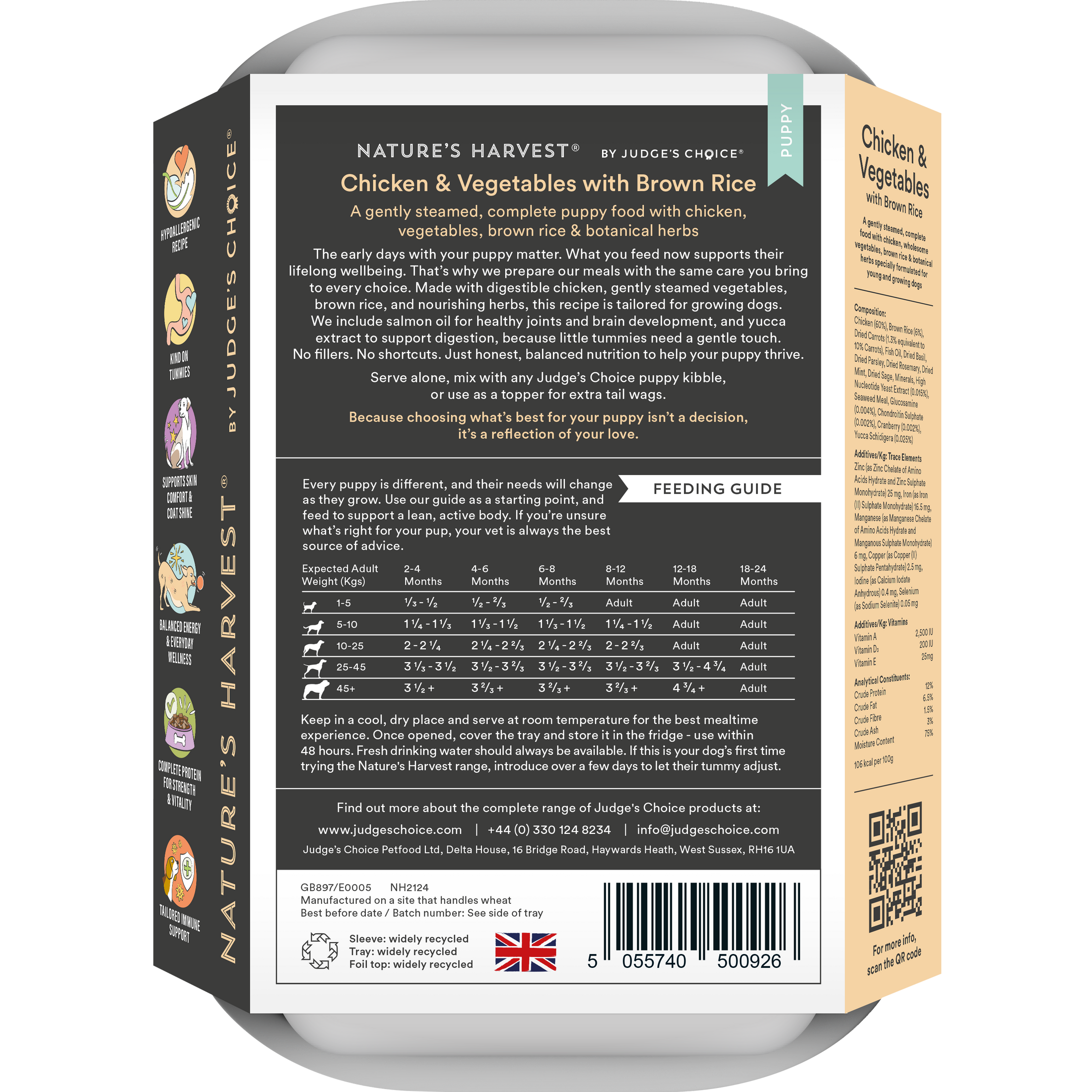 Nature’s Harvest Wet Food Chicken & Veg with Brown Rice - Puppy