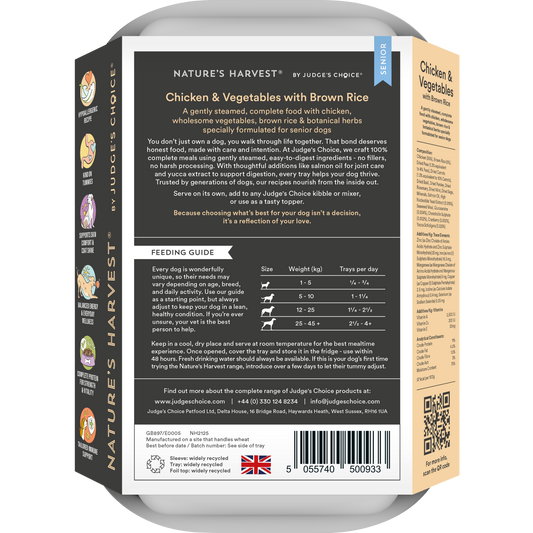 Nature’s Harvest Wet Food Chicken & Veg with Brown Rice - Senior